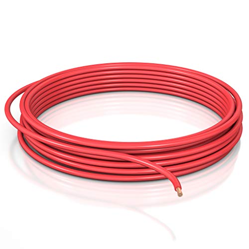 DCSk - 10mm² - 5m - Cable para vehículos Tipo FLRY B asimétrico - Cable eléctrico para Coche, Longitud de Bobina 5 m -Rojo - 10 mm2