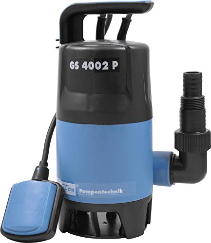 Güde 94630 - GS4002P - Bomba sumergible para aguas residuales - Con interruptor de flotador - 400 W - 7500 l/h Altura máxima de suministro 5 m [Clase energética A], azul/negro