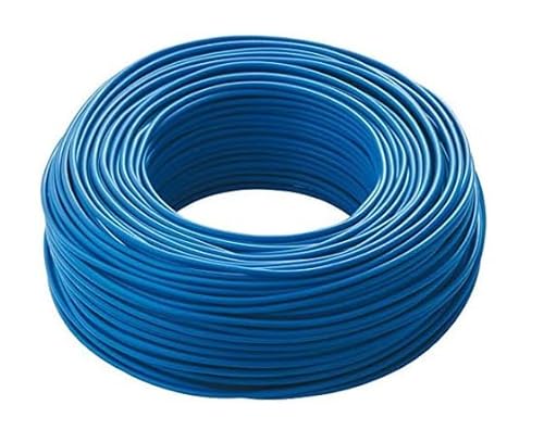Cable ELECTRICO Flexible H07V-K UNIPOLAR 100metros/ Rollos de 100mts de 1x 1,5 y 1x 2,5mm (azul, negro, verde-amarillo) (1 x 1,5mm, Azul)