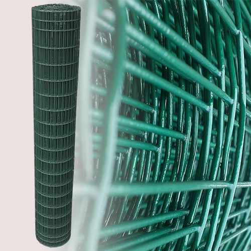 Valla de tela metálica de 25 metros, valla de alambre verde, altura 200 cm, ancho de malla de 5 x 10 cm, valla de jardín